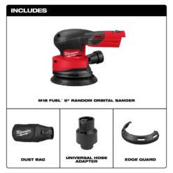 Milwaukee M18 18V Lithium-Ion Brushless Cordless FUEL 5 in. Random Orbit Sander (Tool-Only) 2837-20