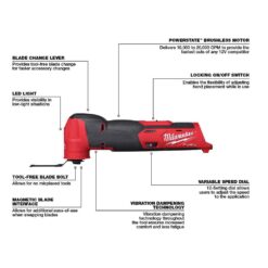 Milwaukee M12 FUEL 12V Lithium-Ion Cordless Oscillating Multi-Tool (Tool-Only) 2526-20