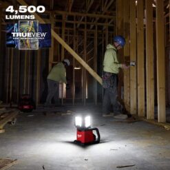Milwaukee M18 18-Volt Lithium-Ion Cordless 4500 Lumens ROVER Dual Power Triple-Panel Flood & Area Light (Tool-Only) 2368-20