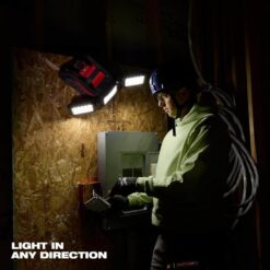 Milwaukee M18 18-Volt Lithium-Ion Cordless 4500 Lumens ROVER Dual Power Triple-Panel Flood & Area Light (Tool-Only) 2368-20