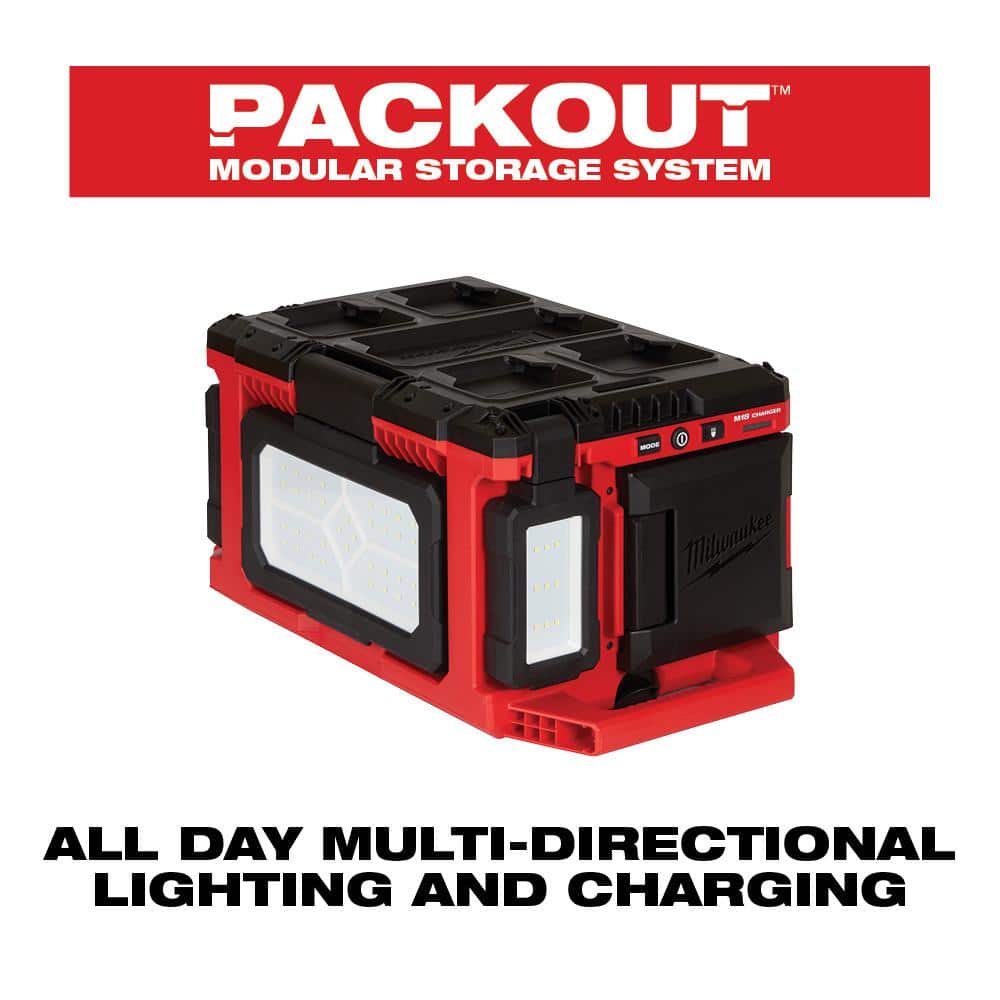 Milwaukee M18 18-Volt Lithium-Ion Cordless PACKOUT 3000 Lumens LED Light with Built-In Charger 2357-20