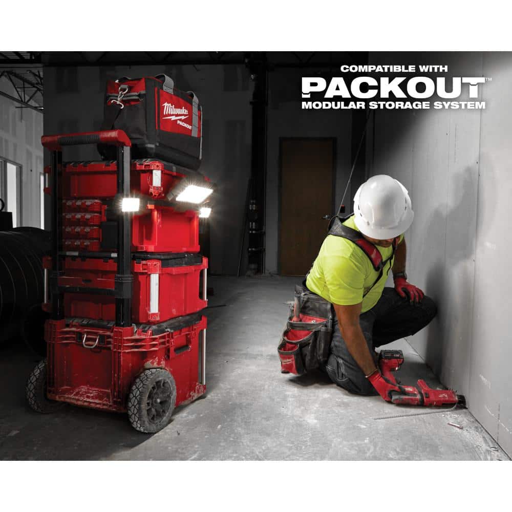 Milwaukee M18 18-Volt Lithium-Ion Cordless PACKOUT 3000 Lumens LED Light with Built-In Charger 2357-20