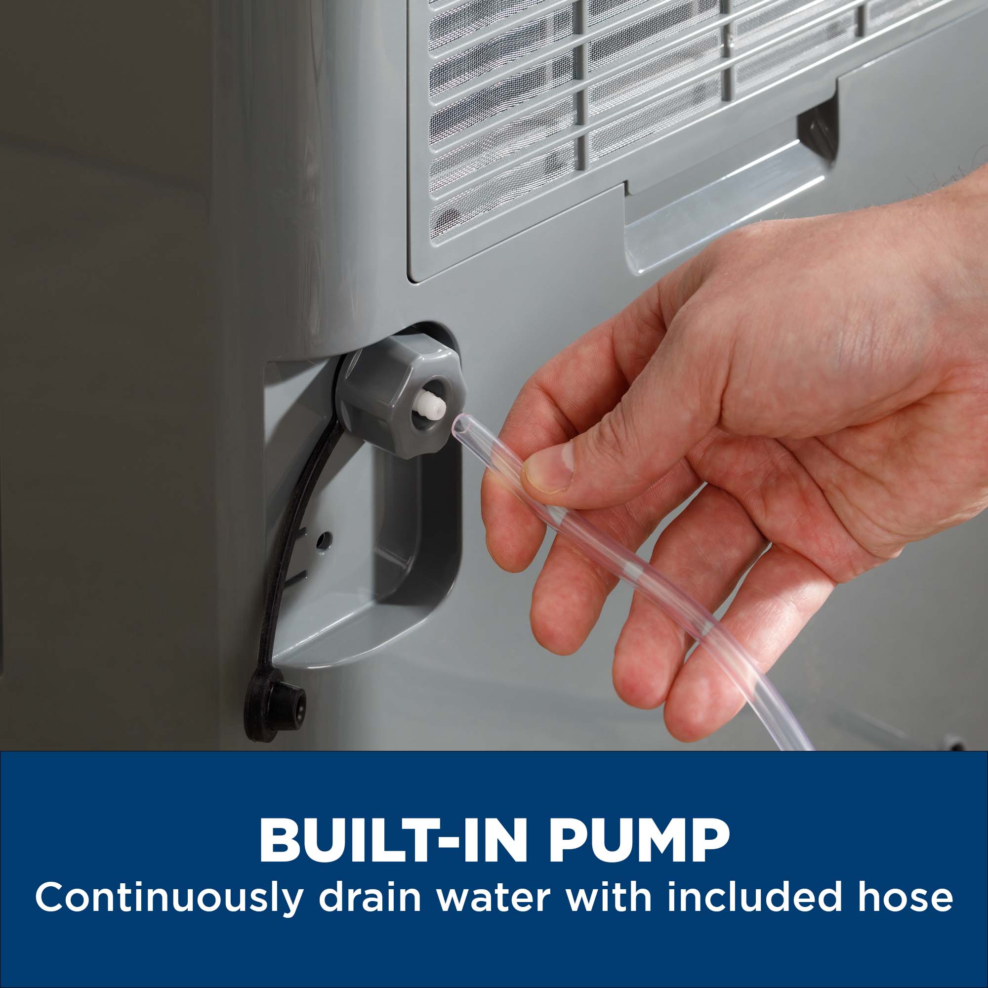 GE 1.88-Gallon 50 -Pint 2 -Speed with Built-In Pump ENERGY STAR Certified (For Rooms 3001+ Square Feet) Gray