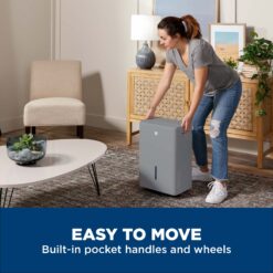 GE 1.88-Gallon 50 -Pint 2 -Speed with Built-In Pump ENERGY STAR Certified (For Rooms 3001+ Square Feet) Gray