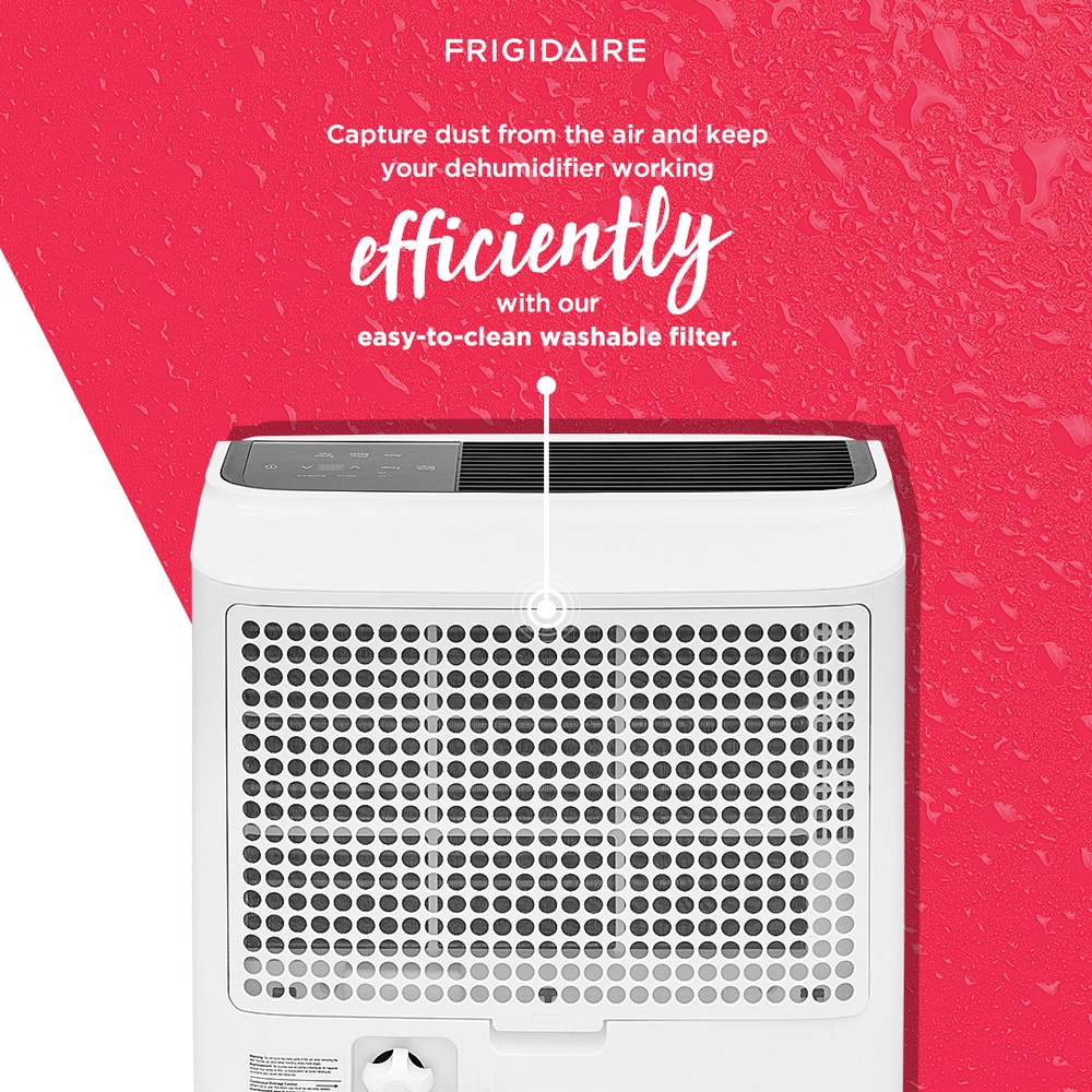 Frigidaire 2.6375-Gallon 60-Pint 2-Speed Dehumidifier (For Rooms 151- 400sq ft) White