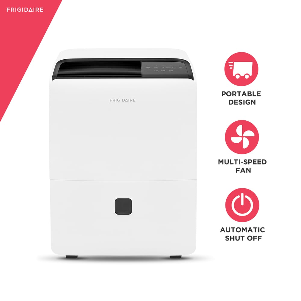 Frigidaire 2.6375-Gallon 60-Pint 2-Speed Dehumidifier (For Rooms 151- 400sq ft) White