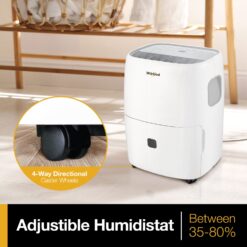 Whirlpool 1.6-Gallon 50 -Pint 3 -Speed Inverter Dehumidifier (For Rooms 3001+ Square Feet) White