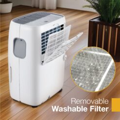 Whirlpool 1.6-Gallon 50 -Pint 3 -Speed Inverter Dehumidifier (For Rooms 3001+ Square Feet) White