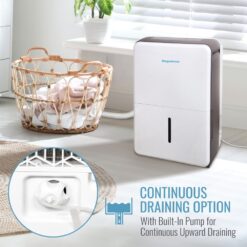 Keystone 1.8-Gallon 50 -Pint 3 -Speed Dehumidifier with Built-In Pump ENERGY STAR Certified (For Rooms 3001+ Square Feet) White