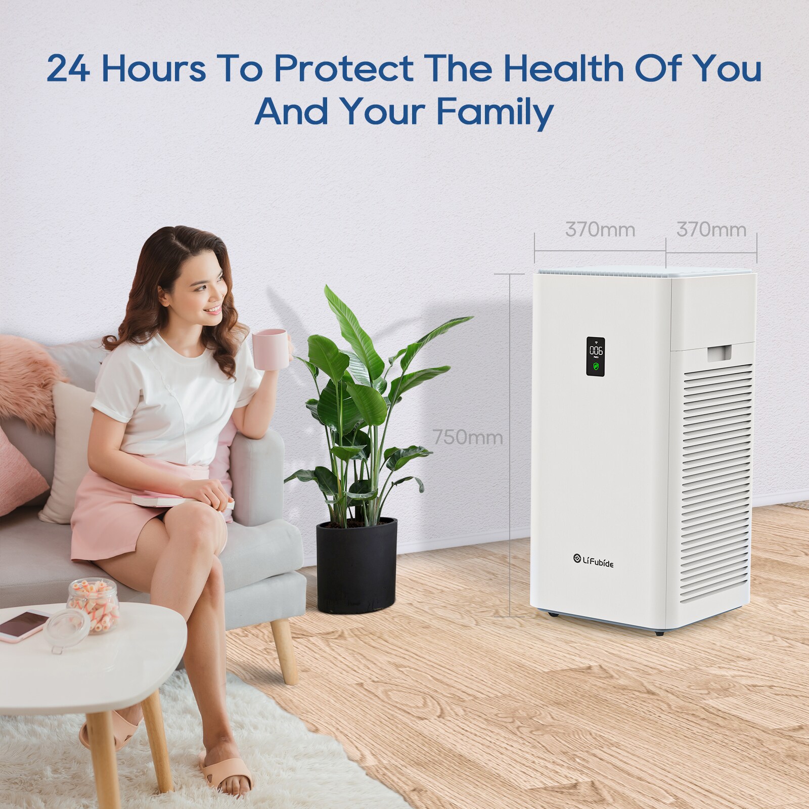 EdenDirect 5 -Speed White True HEPA Air Purifier (Covers: 4555-sq ft )
