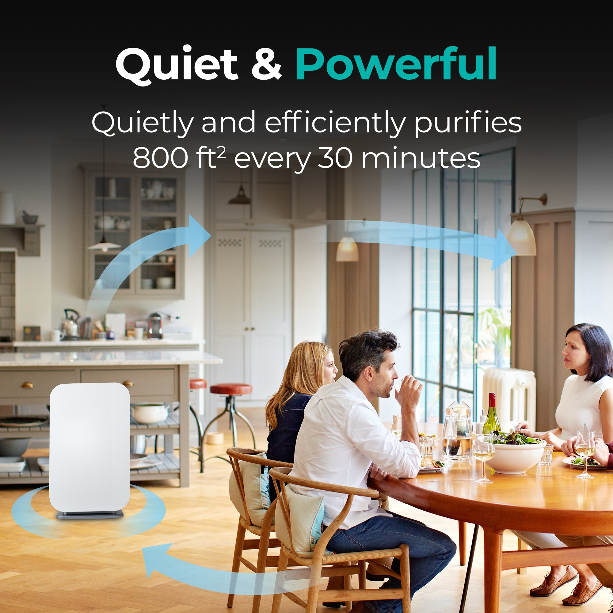 Alen BreatheSmart 45i Pure 4 -Speed Ionic White HEPA Air Purifier ENERGY STAR Certified (Covers: 1600-sq ft )