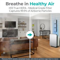Alen BreatheSmart 45i Pure 4 -Speed Ionic Espresso HEPA Air Purifier ENERGY STAR Certified (Covers: 800-sq ft )