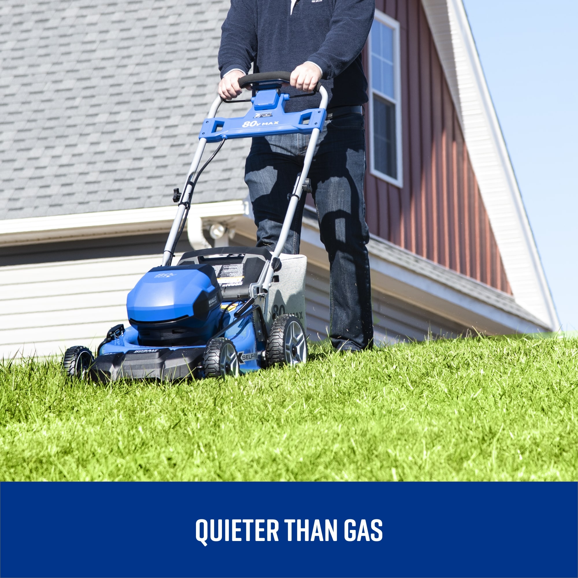 Kobalt 80-volt, 21-in Self Propelled Battery Walk Mower with 6 Ah Battery Included Battery Included