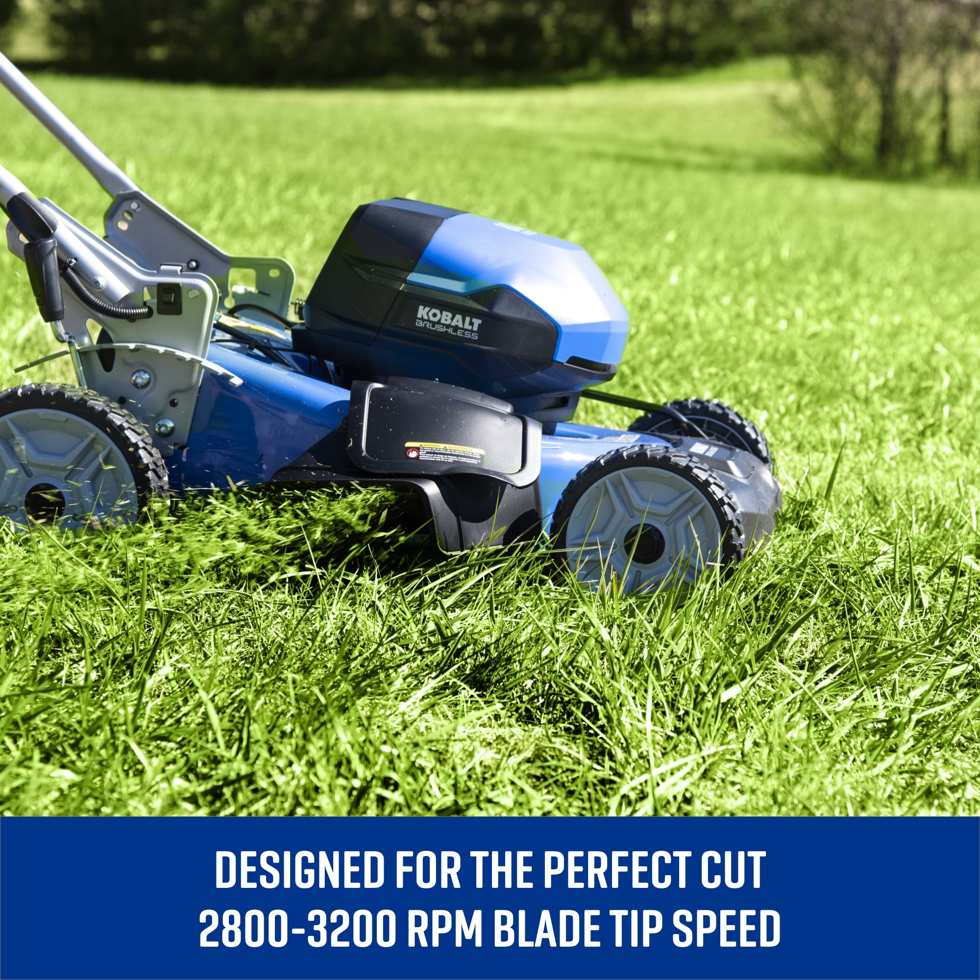 Kobalt 80-volt, 21-in Self Propelled Battery Walk Mower with 6 Ah Battery Included Battery Included