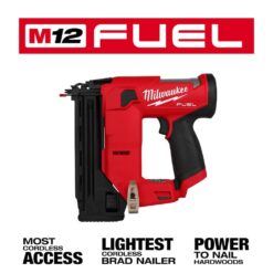 Milwaukee M12 FUEL 12-Volt Lithium-Ion Brushless Cordless 18-Gauge 1-1/2 in. Compact Brad Nailer (Tool Only) 2541-20