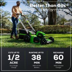 Greenworks 80-volt, 21-in Push Battery Walk Mower with (1) 4 Ah Battery Included