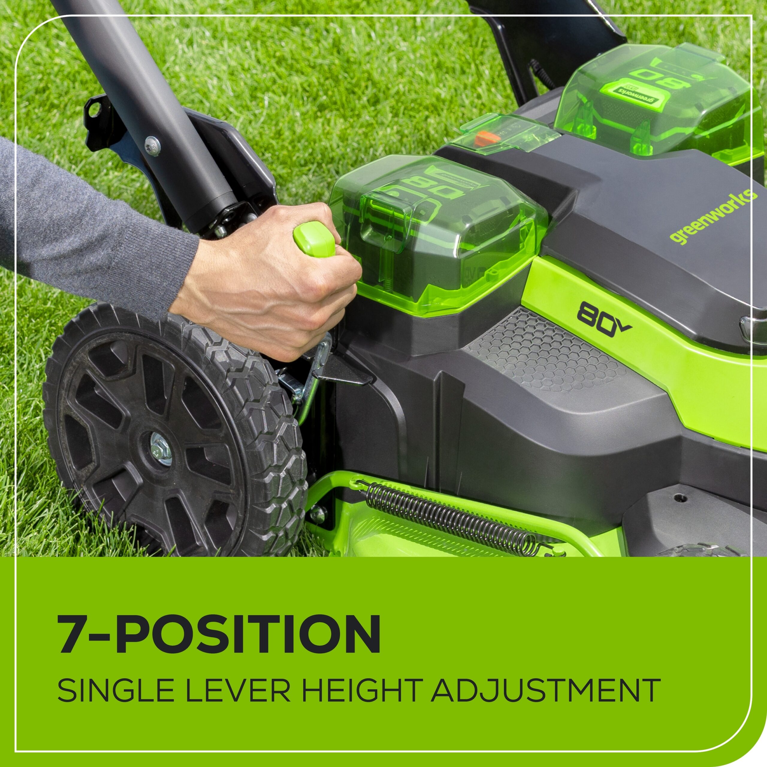 Greenworks 80-volt, 25-in Self Propelled Battery Walk Mower with (1) 4 Ah Battery Included