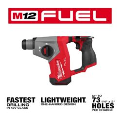Milwaukee M12 FUEL 12V Lithium-Ion Brushless Cordless 5/8 in. SDS-Plus Rotary Hammer Drill (Tool-Only) 2508-20