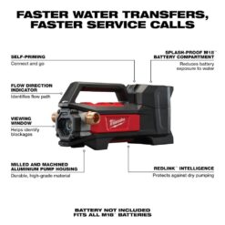 Milwaukee M18 18-Volt 1/4 HP Lithium-Ion Cordless Transfer Pump (Tool Only) 2771-20