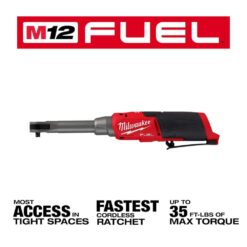 Milwaukee M12 FUEL 12V Lithium-Ion Brushless Cordless 1/4 in. Extended Reach High Speed Ratchet (Tool Only) 2568-20