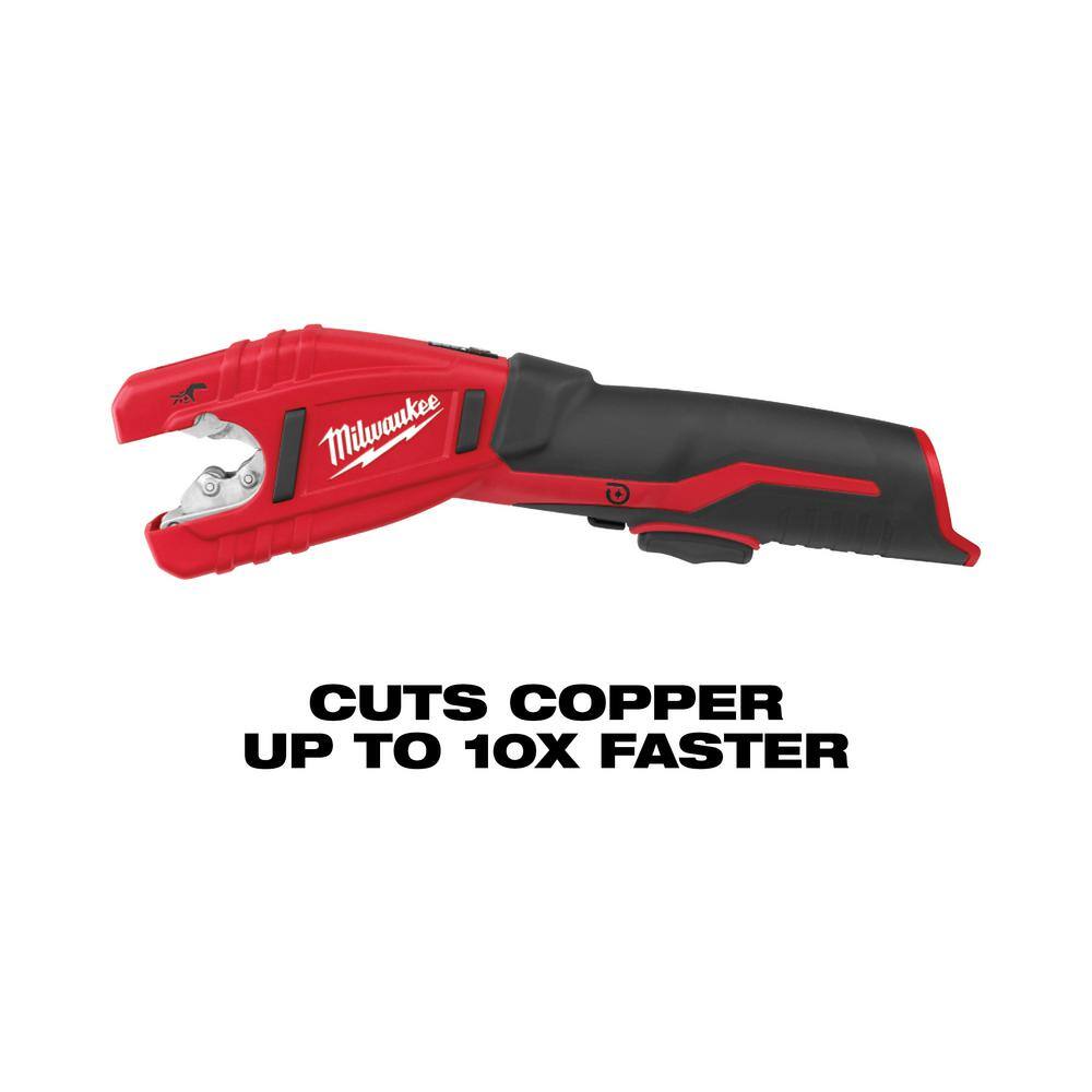 Milwaukee M12 12V Lithium-Ion Cordless Copper Tubing Cutter Kit with 1.5 Ah Battery, Charger and Hard Case 2471-21