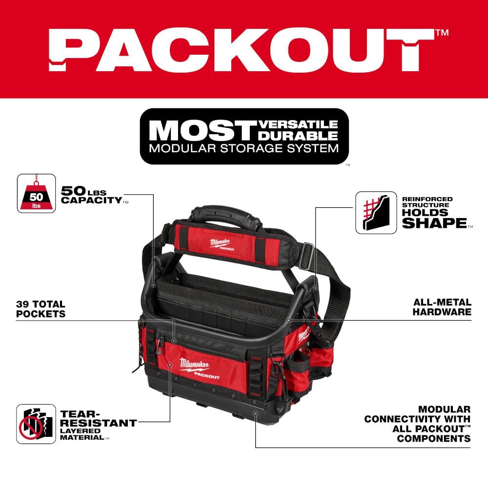 Milwaukee PACKOUT 15 in. Structured Tote 48-22-8317