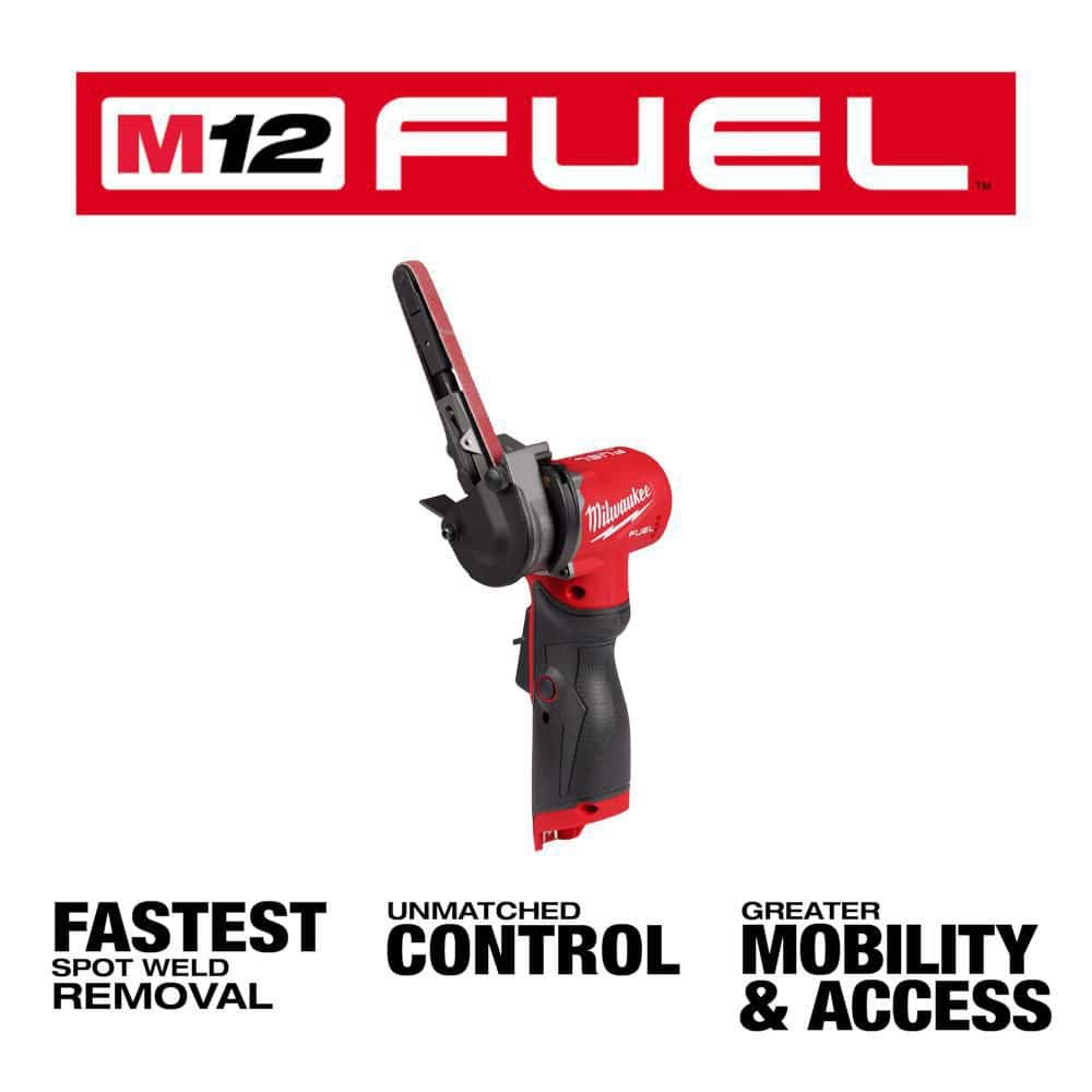 Milwaukee M12 FUEL 12V Lithium-Ion Brushless Cordless 3/8 in. x 13 in. Bandfile (Tool-Only) 2483-20