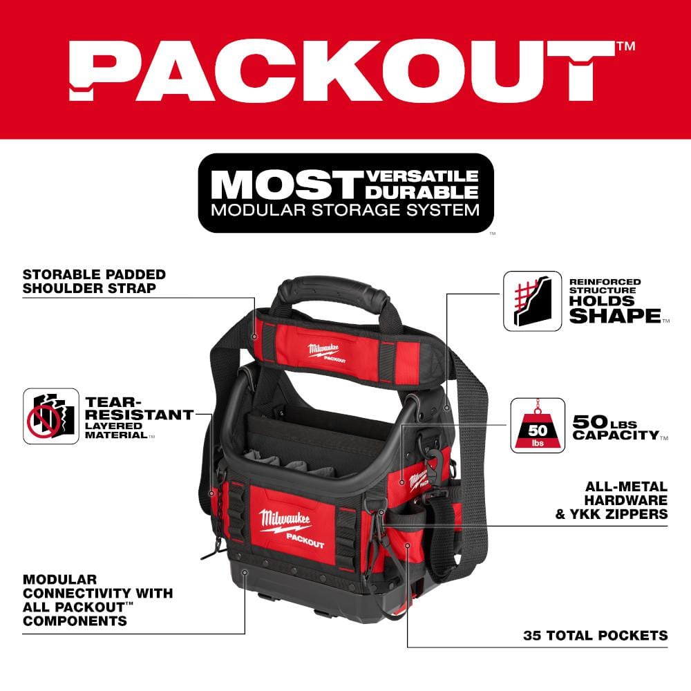 Milwaukee PACKOUT 10 in. Structured Tote 48-22-8311