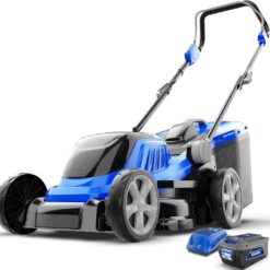 Wild Badger Power Brushless 40-volt, 18-in Push Battery Walk Mower with (1) 4 Ah Battery Included