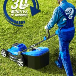 Wild Badger Power Brushless 40-volt, 18-in Push Battery Walk Mower with (1) 4 Ah Battery Included