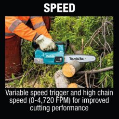 Makita LXT 12 in. 18V Lithium-Ion Brushless Top Handle Electric Battery Chainsaw, Tool Only XCU10Z