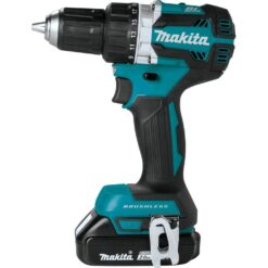 Makita 18V LXT Lithium-Ion Compact Brushless Cordless 1/2 in. Driver-Drill Kit w/ (2) Batteries (2.0Ah), Charger, Bag XFD12R