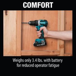 Makita 18V LXT Lithium-Ion Compact Brushless Cordless 1/2 in. Driver-Drill Kit w/ (2) Batteries (2.0Ah), Charger, Bag XFD12R