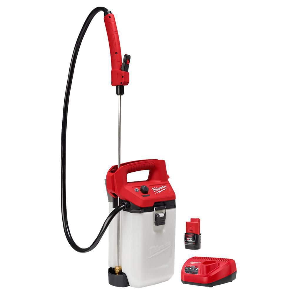 Milwaukee M12 12-Volt 2 Gal. Lithium-Ion Cordless Handheld Sprayer Kit with 2.0 Ah Battery and Charger 2528-21G2