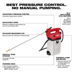 Milwaukee M12 12-Volt 2 Gal. Lithium-Ion Cordless Handheld Sprayer Kit with 2.0 Ah Battery and Charger 2528-21G2