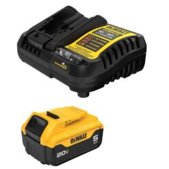 DEWALT 20-Volt Maximum XR 5.0 Ah Battery Pack and Charger DCB205C