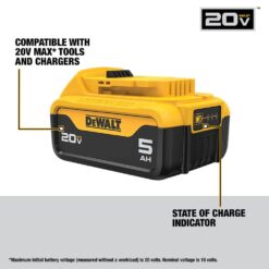 DEWALT 20-Volt Maximum XR 5.0 Ah Battery Pack and Charger DCB205C
