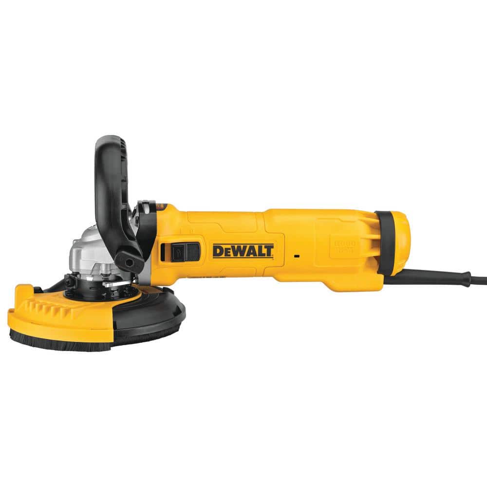 DEWALT 13 Amp Corded 4.5 - 5 in. Angle Grinder with Surface Grinding Shroud DWE46155