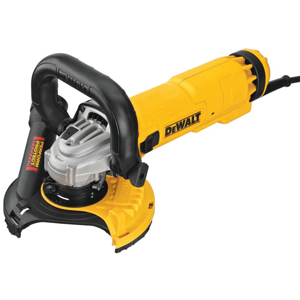DEWALT 13 Amp Corded 4.5 - 5 in. Angle Grinder with Surface Grinding Shroud DWE46155