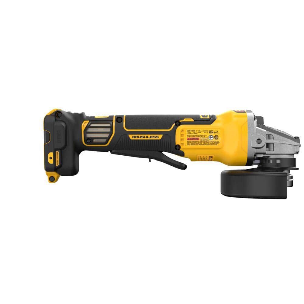 DEWALT 20V XR Cordless 4-1/2. in. to 5 in. Variable Speed Angle Grinder (Tool Only) DCG410VSB