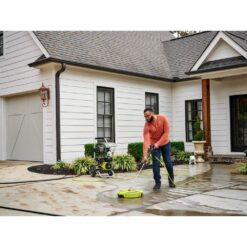 RYOBI 15 in. 3400 PSI Gas Pressure Washer Surface Cleaner with Caster Wheels RY31SC15
