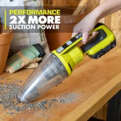 RYOBI ONE+ 18V Cordless Performance Hand Vacuum Kit with 2.0 Ah Battery and Charger PCL704K