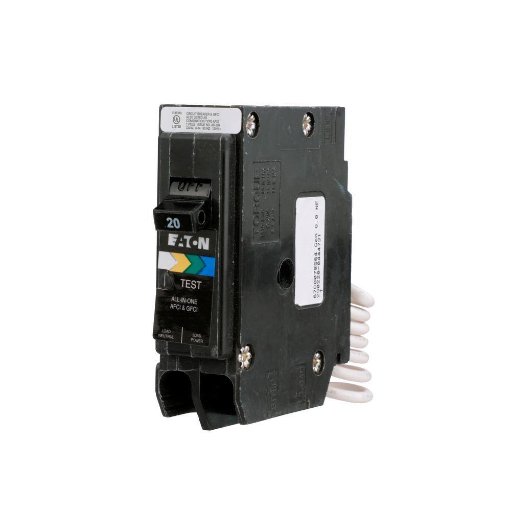 Eaton BR 20 Amp All in One AF/GF Breaker BRN120A1CS