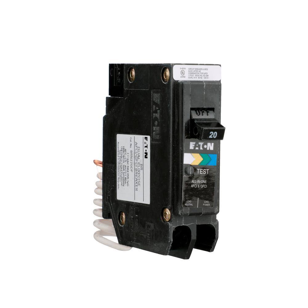 Eaton BR 20 Amp All in One AF/GF Breaker BRN120A1CS