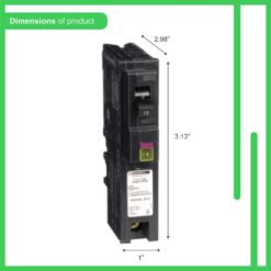 Square D Homeline 15 Amp Single-Pole Plug-On Neutral Dual Function (CAFCI and GFCI) Circuit Breaker HOM115PDFC