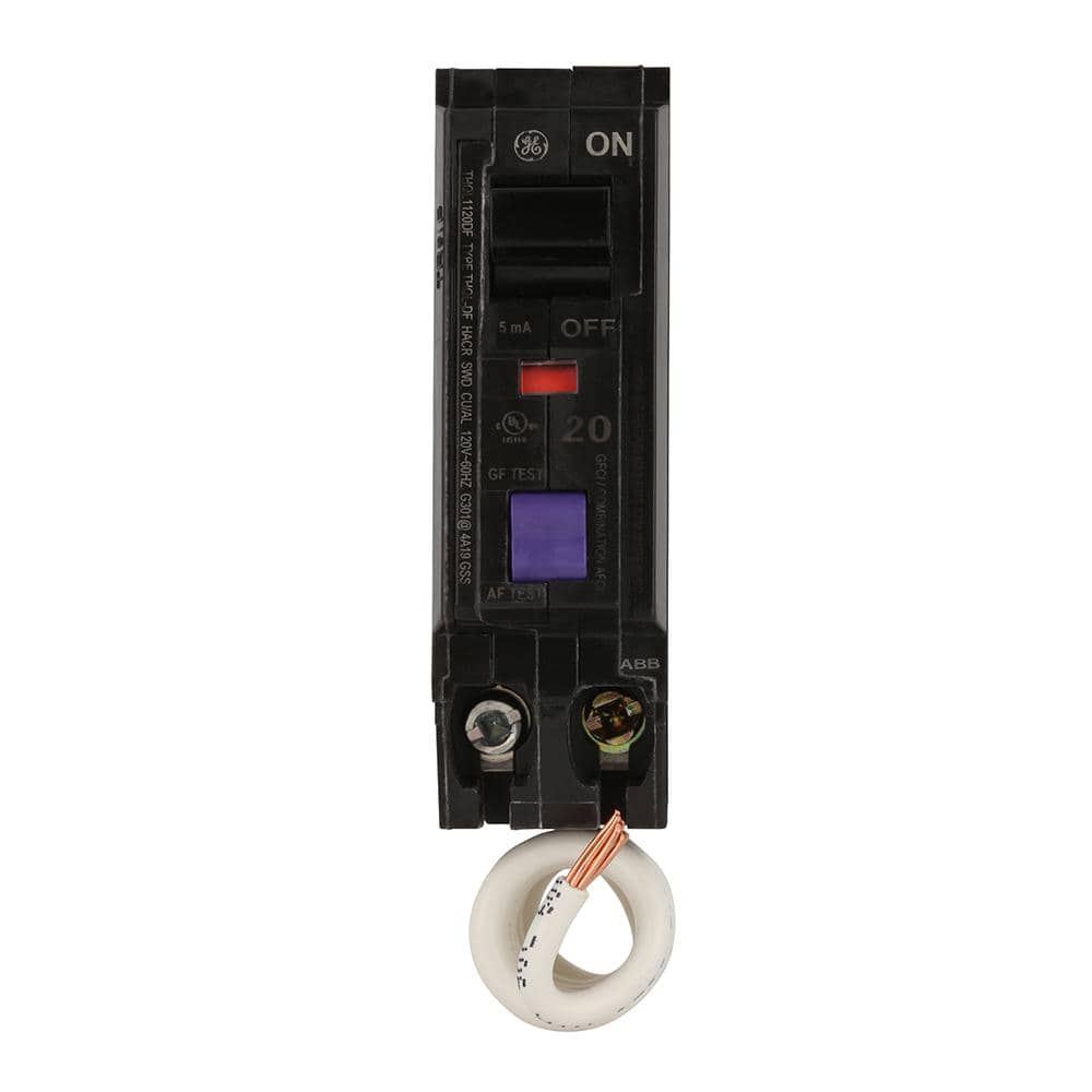 GE Q-Line 20 Amp 1-Pole Dual Function Arc Fault/GFCI Breaker THQL1120DFP