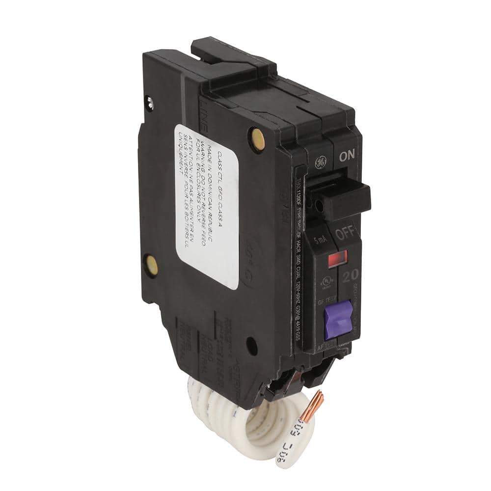 GE Q-Line 20 Amp 1-Pole Dual Function Arc Fault/GFCI Breaker THQL1120DFP