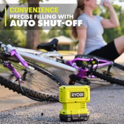 RYOBI ONE+ 18V Cordless High Pressure Inflator Kit with 2.0 Ah Battery and Charger PCL001K1