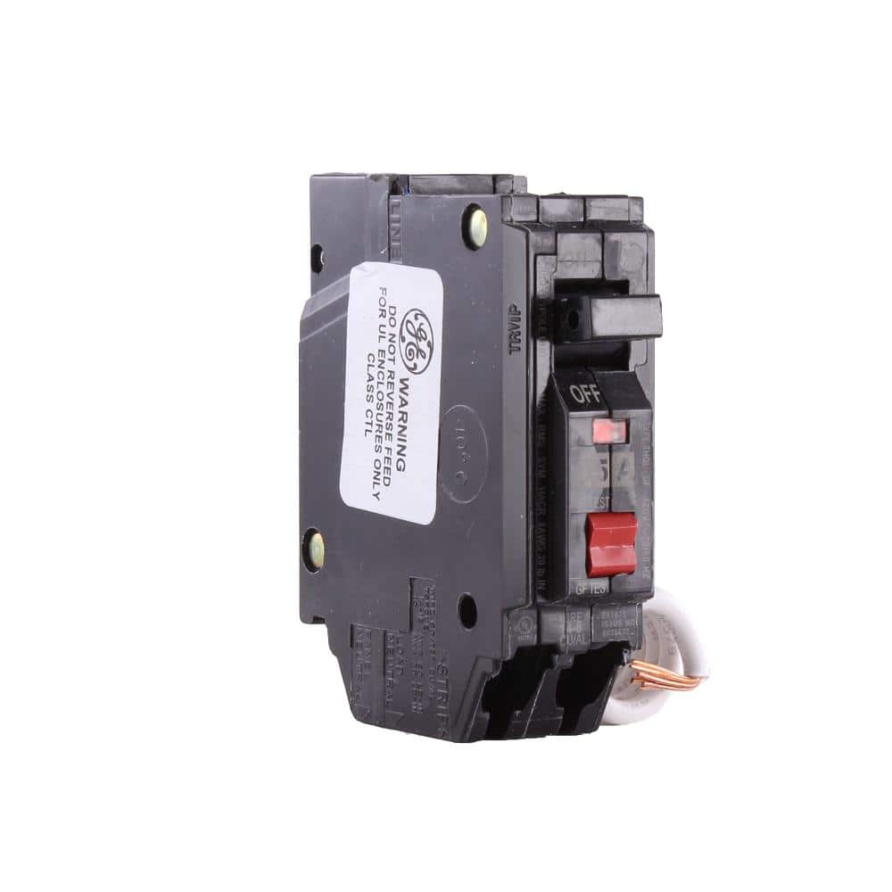 GE 15 Amp Single Pole Ground Fault Breaker with Self-Test THQL1115GFTP