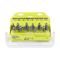 RYOBI Shank Carbide Router Bit Set (15-Piece) A25R151